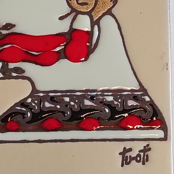 Earthtones Tiles Southwestern Wall Decor Trivet Vintage 1990 Tu-Oti - Picture 3 of 6